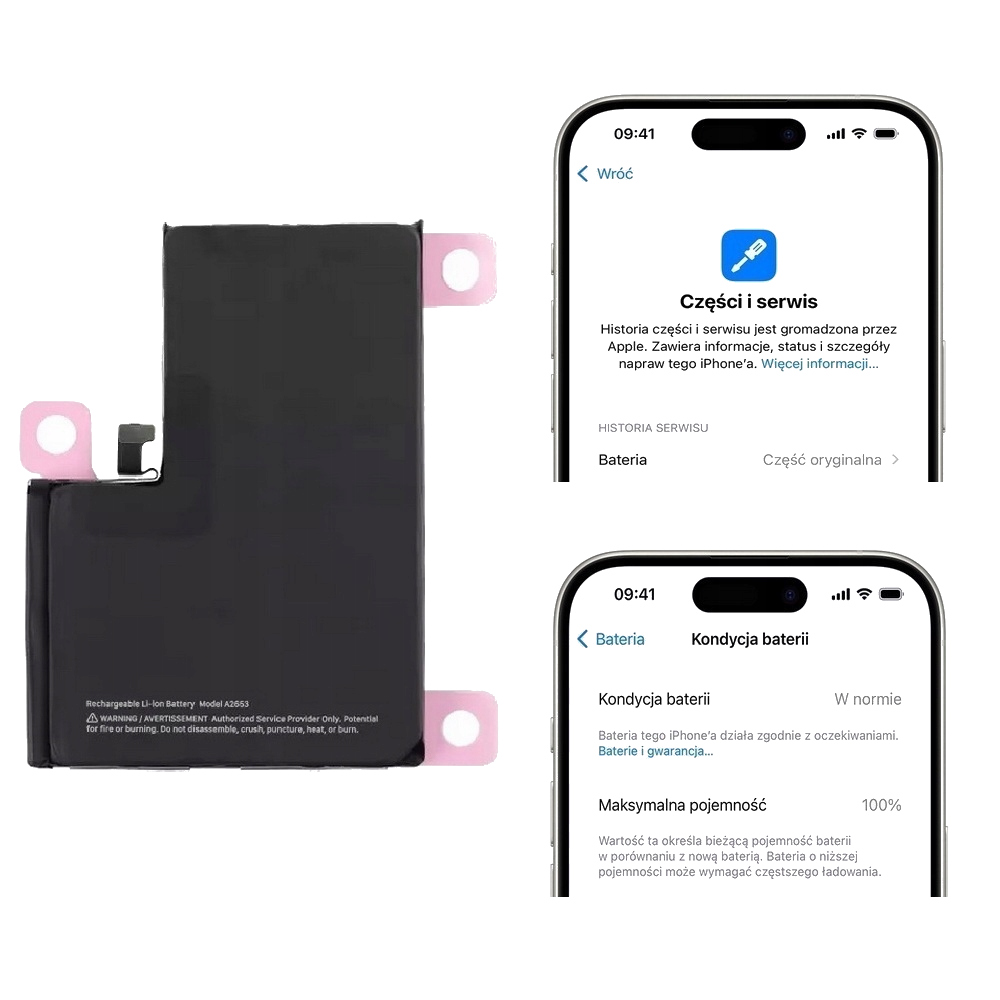 Baterie "Diagnosable" do iPhone'a z możliwością przypisania jako oryginał
