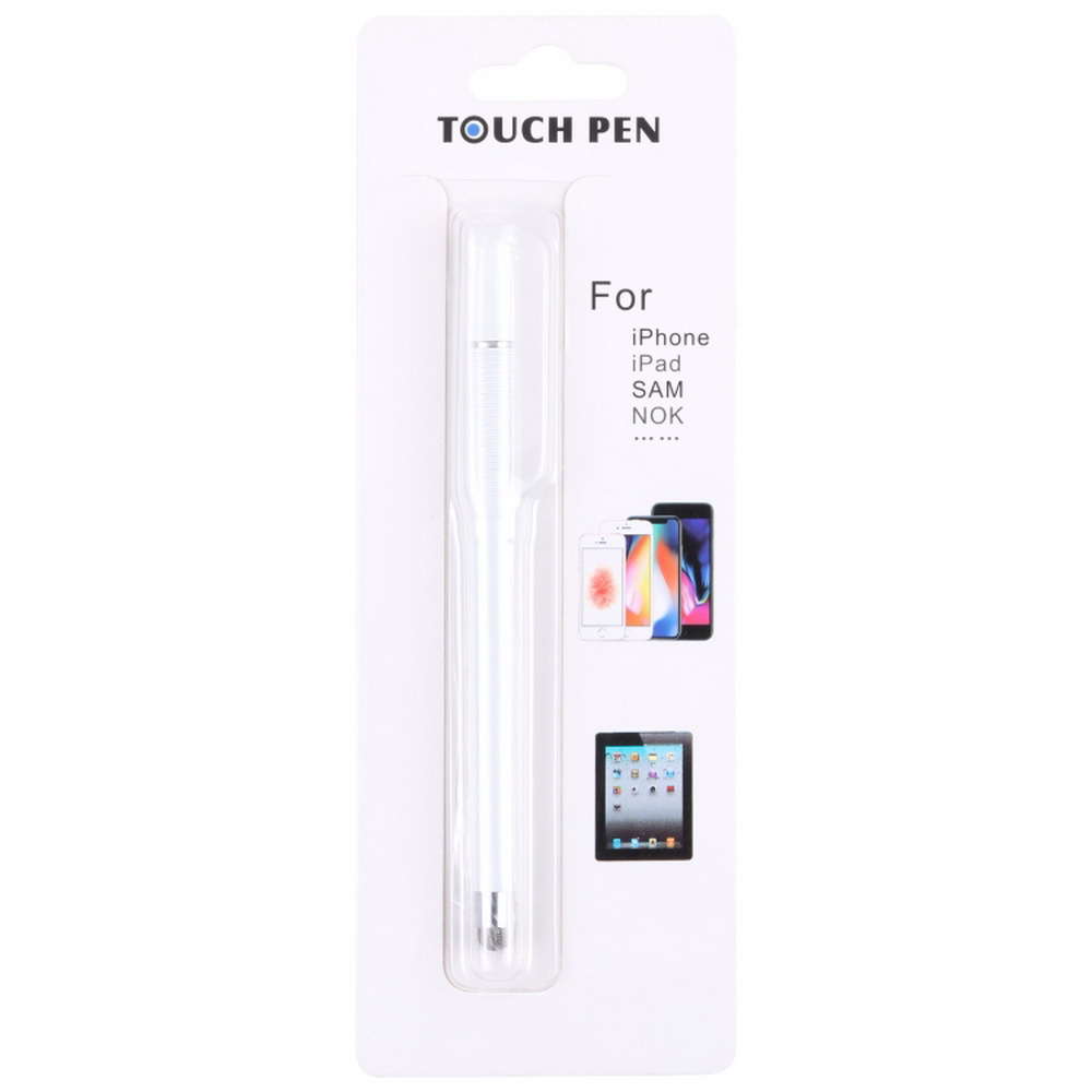 D-Pro Stylus Touch Pen rysik do ekranów dotykowych smartfon tablet 2w1  Stylus Fiber Tip (Biały) Akcesoria Rysiki do ekranów dotykowych 