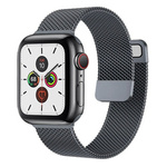 Pasek bransoleta metalowa Milanese do Apple Watch 1/2/3/4/5/6/7/8/9/10/SE 38/40/41mm (Gunmetal)