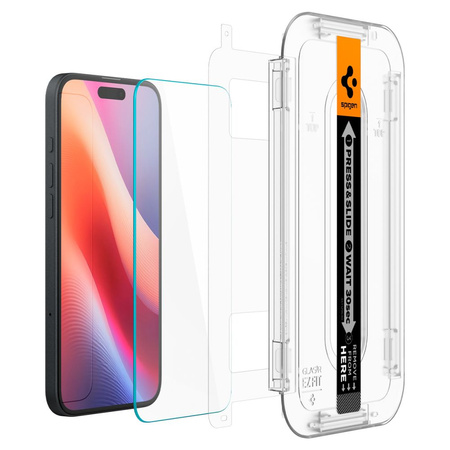 Spigen Ez-Fit Glass szkło hartowane do iPhone 15/16 (2 szt.) (Clear)