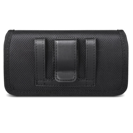 Kabura pozioma D-Pro Holster Oxford Magnetic etui magnetyczne do paska na telefon do 6.9 cala (rozm. XXL) (Czarny)