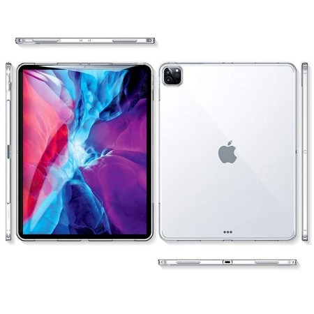 Etui D-Pro TPU Case obudowa pokrowiec futerał silikonowy Apple iPad Pro 12.9" 2018 2020 2021 2022 (Przezroczysty)