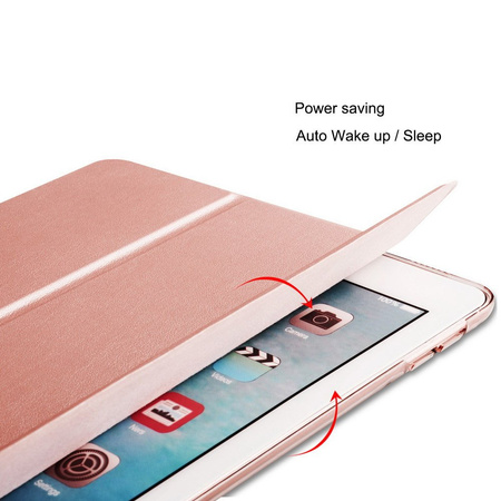 Etui D-Pro Smart Cover Case pokrowiec obudowa z klapką do Apple iPad Mini 1/2/3 (2012/2013/2014) (Różowy)