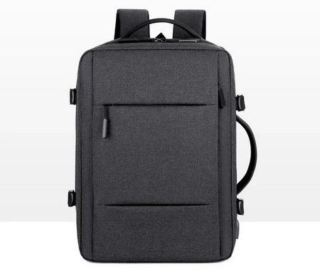 Plecak podróżny D-Pro Nylon Backpack V3 USB bagaż podręczny do samolotu torba na laptopa 48x35x20cm (Grafitowy)