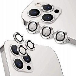 Eagle Eye Lens szkło + metalowa ramka na tylną kamerę aparat do iPhone 13 Pro/13 Pro Max (1 szt.) (Silver)