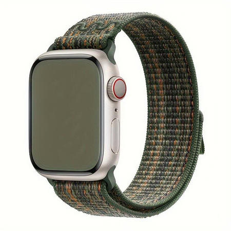 Nylonowy pasek opaska sportowa do Apple Watch 1/2/3/4/5/6/7/8/9/10/SE/Ultra 1/2 44/45/46/49mm (Zielony)