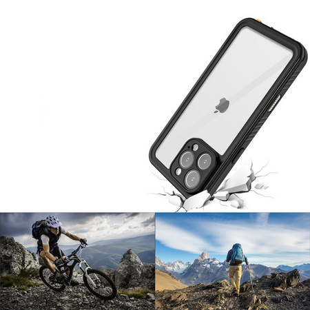 Etui D-Pro 360° Waterproof Case IP68 obudowa wodoodporna wodoszczelna pancerna do iPhone 16 Pro Max (Czarny)