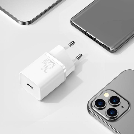 Ładowarka sieciowa Baseus Super SI szybka adapter USB-C 20W PD (Biały)