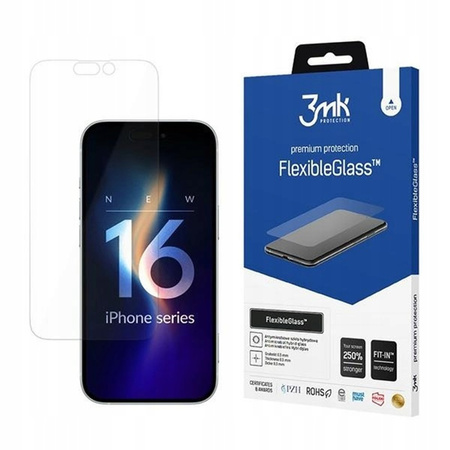 3mk Flexible Glass cienkie szkło hybrydowe folia na ekran do iPhone 16 Plus