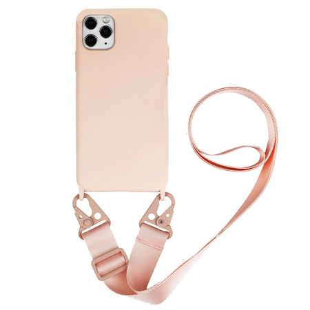 Etui D-Pro Crossbody XL obudowa pasek smycz zawieszka na ramię szyję iPhone 6/6S/7/8/SE 2020/2022 (Pink)