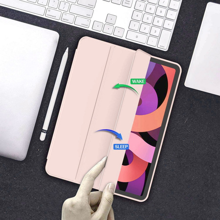 Etui D-Pro Smart Cover Case pokrowiec obudowa z klapką z uchwytem na rysik Apple Pencil / iPad Pro 10.9 2022 10 Gen. (Pink)