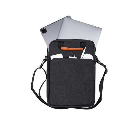 Torba D-Pro Vertical Oxford Bag etui pokrowiec futerał miękki z rączkami do laptopa Dell HP Lenovo Apple MacBook 13-14" (Grafitowy)