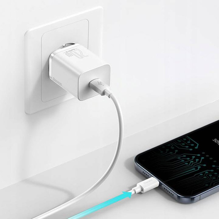 Ładowarka sieciowa Baseus Super SI szybka adapter USB-C 20W PD (Biały)