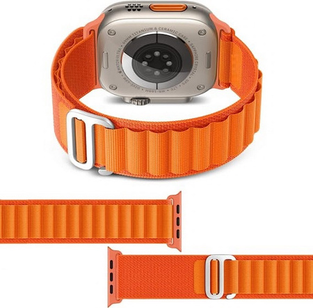 Pasek opaska sportowa D-Pro Alpine Loop pasek opaska do Apple Watch 1/2/3/4/5/6/7/8/9/10/SE 38/40/41/42mm (Orange)