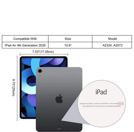 Etui D-Pro TPU Case obudowa pokrowiec futerał silikonowy Apple iPad Air 4 10.9" (2020) / Air 5 10.9" (2022) / Air 6 11" (2024) / Air 7 11" (2025) (Przezroczyste)