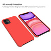 Etui D-Pro Liquid Silicone Case obudowa z mikrofibrą do iPhone 11 Pro Max (Czerwony)