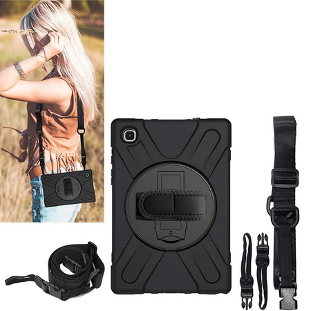 D-Pro 360 Armor Strap Case etui pancerne z uchwytem na rękę i paskiem na ramię do Samsung Galaxy Tab A7 10.4" T500/T505/T507