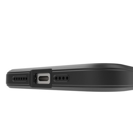 Etui D-Pro 3D Silicone Case Wrist Rope ze smyczą na nadgarstek - iPhone 15 (Czarny)