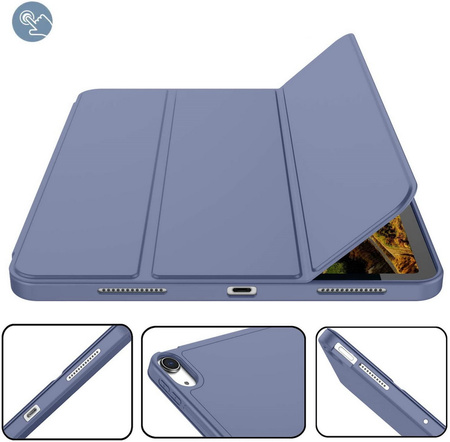 Etui D-Pro Smart Cover Case pokrowiec obudowa z klapką z uchwytem na rysik Apple Pencil / iPad Pro 10.9 2022 10 Gen. (Purple)