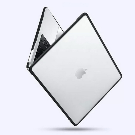 Etui Hard Case TPU+PC obudowa do Apple MacBook Air 13 A2681 M2 (2022) / A3113 M3 (2024) / A3240 M4 (2025) (Biały Mat + Czarna ramka)