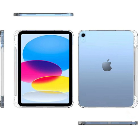 Etui D-Pro TPU silikonowe z uchwytem na rysik do Apple Pencil iPad 10 Gen. (2022) / 11 Gen. (2025) (Przezroczysty)