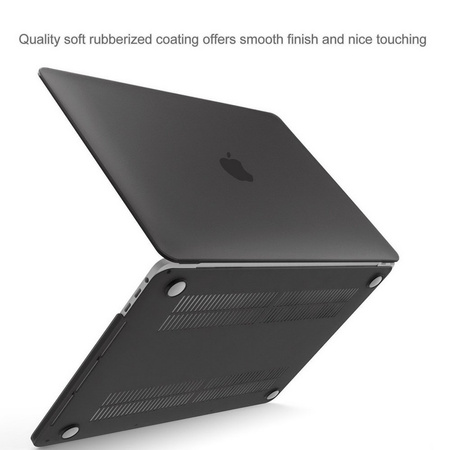 Hard Shell Case Mat Etui Macbook Pro 15 A1707/A1990 (Frosted Black)