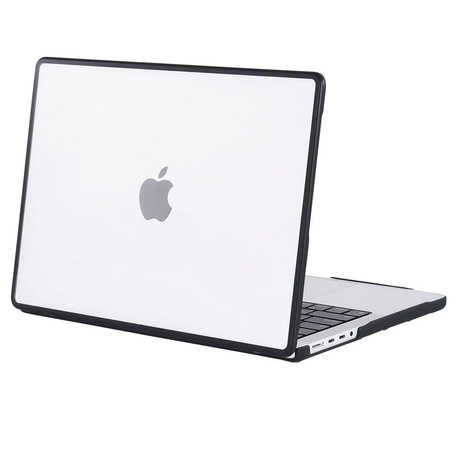 Hard Case TPU+PC etui obudowa MacBook Air 15 A2941 2023 (Matte Clear+Black Edge)