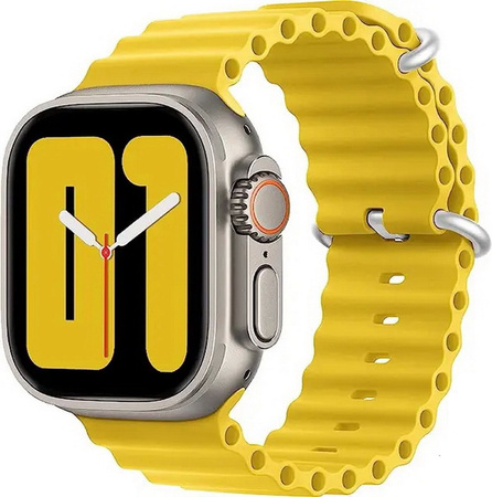 Pasek opaska sportowa D-Pro Ocean Loop do zegarka Apple Watch 1/2/3/4/5/6/7/8/9/10SE/Ultra 42/44/45/46/49mm (Żółty)