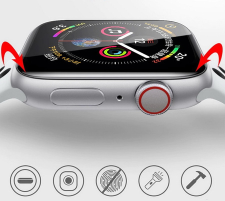 Szkło hartowane 3D z lampą UV LED do Apple Watch 7 (45mm)