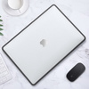 Etui Hard Case TPU+PC obudowa do Apple MacBook Air 13 A2681 M2 (2022) / A3113 M3 (2024) / A3240 M4 (2025) (Biały Mat + Czarna ramka)