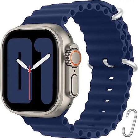 Pasek opaska sportowa D-Pro Ocean Loop do zegarka Apple Watch 1/2/3/4/5/6/7/8/SE/Ultra 42/44/45/49mm (Czarny)