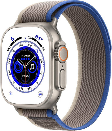 Pasek opaska Trail Loop do Apple Watch 1/2/3/4/5/6/7/8/9/10/SE/Ultra 42/44/45/49mm (Gray/ Blue)