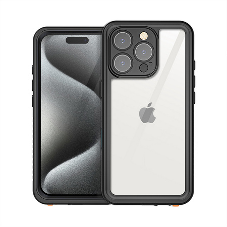 Etui D-Pro 360° Waterproof Case IP68 obudowa wodoodporna wodoszczelna pancerna do iPhone 16 Pro Max (Czarny)