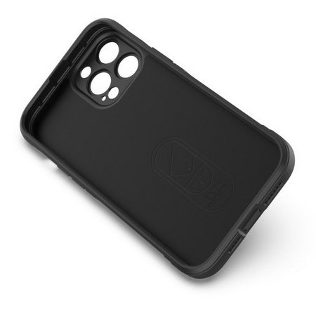 Etui D-Pro 3D Silicone Case Wrist Rope ze smyczą na nadgarstek - iPhone 15 (Czarny)