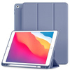 Etui D-Pro Smart Cover Case pokrowiec obudowa z klapką z uchwytem na rysik Apple Pencil / iPad 7/8/9 10.2 / iPad 10.5 / Air 3 (Fioletowy)