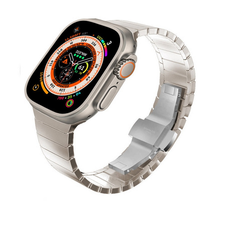 Pasek bransoleta stalowa Steel Link do Apple Watch 1/2/3/4/5/6/7/8/9/SE/Ultra 42/44/45/49mm (Tytanowy)