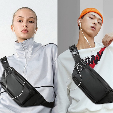 D-Pro Crossbody Fanny Pack saszetka biodrówka nerka sportowa torebka na pas (Ciemny zielony)