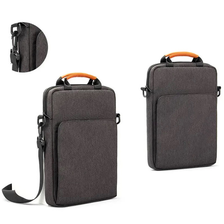 Torba D-Pro Vertical Oxford Bag etui pokrowiec futerał miękki z rączkami do laptopa Dell HP Lenovo Apple MacBook 13-14" (Grafitowy)