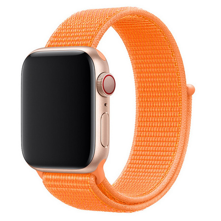 Pasek nylonowy opaska sportowa do Apple Watch 1/2/3/4/5/6/7/8/9/SE/Ultra 42/44/45/49mm (Pomarańczowy)