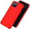 Etui D-Pro Liquid Silicone Case obudowa z mikrofibrą do iPhone 11 Pro Max (Czerwony)