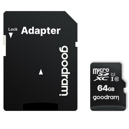 Karta pamięci GOODRAM micro SD SDXC Class 10 UHS-I 100MB/s 64GB + adapter