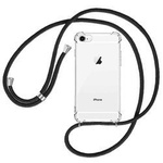 Etui D-Pro Crossbody TPU na sznurku z paskiem na ramię do iPhone 7/8/SE 2020/2022 (Czarny)