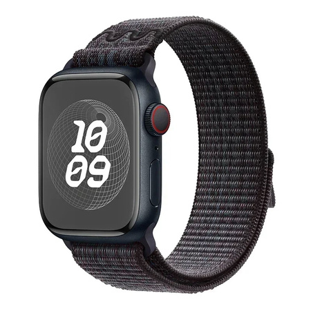 Nylonowy pasek opaska sportowa do Apple Watch 1/2/3/4/5/6/7/8/9/10/SE/Ultra 1/2 44/45/46/49mm (Czarny)