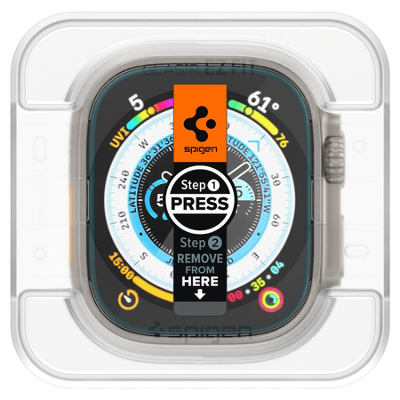 Spigen Ez-Fit Glass szkło hartowane do Apple Watch Ultra 1/2 49mm (2 szt.) (Clear)