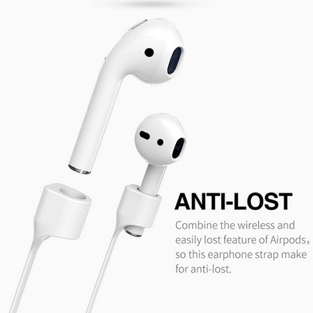 Linka D-Pro Magnetic Strap pasek magnetyczny na szyję do słuchawek Apple AirPods 1/2/3/4/Pro 1/2 (Biały)