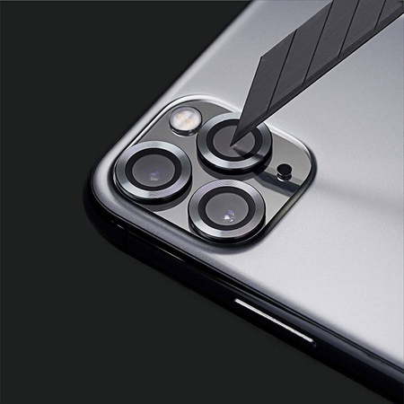 Eagle Eye Lens szkło + metalowa ramka na tylną kamerę aparat do iPhone 13 Pro/13 Pro Max (1 szt.) (Dark Blue)