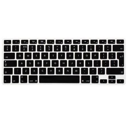 Nakładka osłona silikonowa na klawiaturę laptopa Apple MacBook Air 13 A1369 A1466 / MacBook Pro 13 A1286 A1425 A1502 / Pro 15 A1286 A1398 (Layout EU PL) (Black)