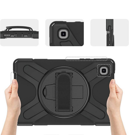 D-Pro 360 Armor Strap Case etui pancerne z uchwytem na rękę i paskiem na ramię do Samsung Galaxy Tab A7 Lite 8.4" (T220/T225)