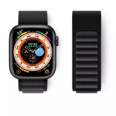 Pasek opaska sportowa D-Pro Alpine Loop pasek opaska do Apple Watch 1/2/3/4/5/6/7/8/9/10/SE/Ultra 42/44/45/49mm (Czarny)