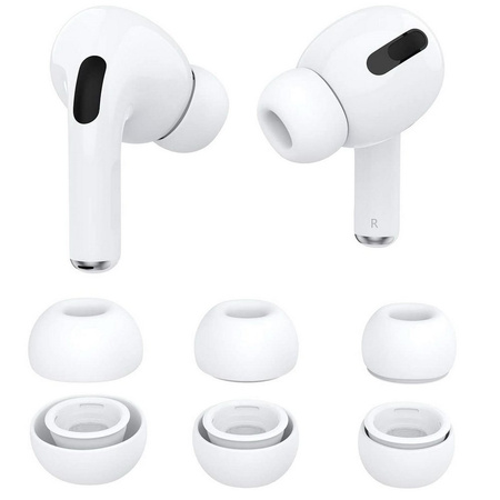 Ear Tips silikonowe gumki wkładki douszne  S/M/L do słuchawek Apple AirPods Pro 1/2 (OEM)